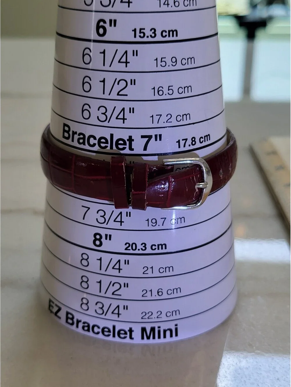 Vtg Pedre Womans Watch New Batt. Silvertone W Burgundy Bracelet 6.5
